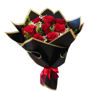 RAMO DE 8 ROSAS ROJAS IMPORTADAS